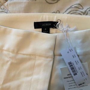 J. Crew white bootcut trousers. Size 4. Brand new with tags!